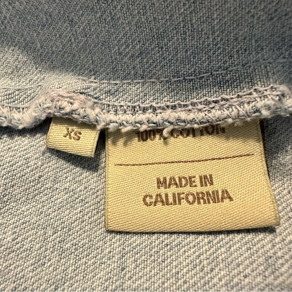 Aliya Wanek Noemie Light Blue Faded Stonewashed Denim Cotton Jumper Jumpsuit XS - Picture 8 of 10